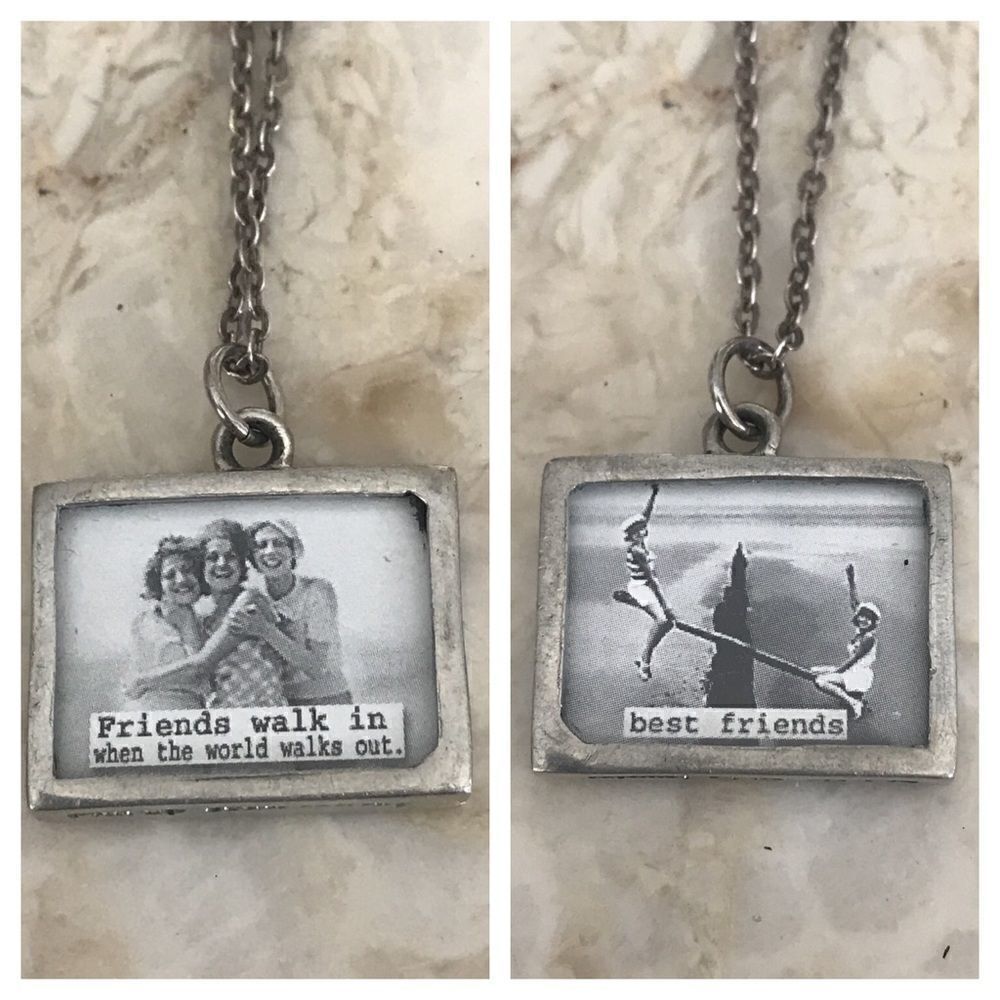 Best Friends Pendant Sterling Silver Chain
